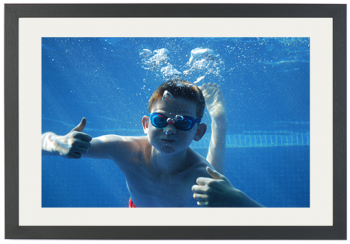 Fotoposter met passe-partout en grijze kader 2cm